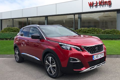 Red Peugeot 3008 1.6 Thp S/S GT Line 2018